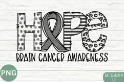 Brain Cancer PNG | Grey Awareness Ribbon Sublimation Product Image 2