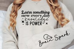 Learn Something New Sleeve SVG, Inspirational SVG Design Product Image 3