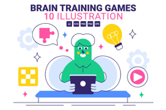 10 Brain Training Games Illustration Product Image 1