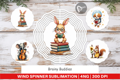 Scholarly Animals Wind Spinner Product Image 1
