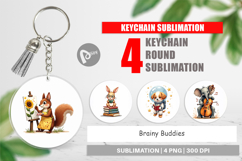 Scholarly Animals Keychain Product Image 1