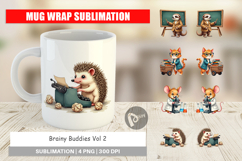 Scholarly Animals Mug Wrap Product Image 1