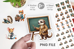 Scholarly Animals Sticker Product Image 1