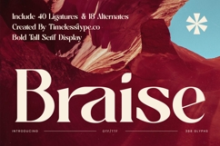 Braise - Bold Tall Serif Display Product Image 1