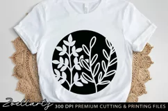 Leaves Branches SVG PNG EPS DXF Farmhouse Home Round Sign Product Image 4