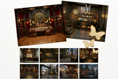 Brass Requiem Steampunk Backdrops for Junk Journals Product Image 10