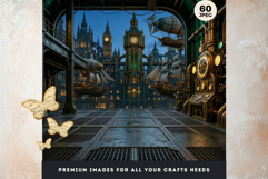 Brass Requiem Steampunk Backdrops for Junk Journals Product Image 11