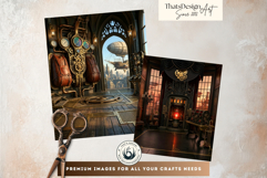 Brass Requiem Steampunk Backdrops for Junk Journals Product Image 11