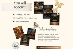 Brass Requiem Steampunk Backdrops for Junk Journals Product Image 2