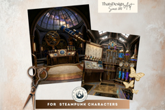 Brass Requiem Steampunk Backdrops for Junk Journals Product Image 3