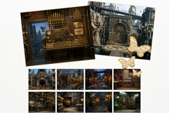 Brass Requiem Steampunk Backdrops for Junk Journals Product Image 4