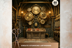 Brass Requiem Steampunk Backdrops for Junk Journals Product Image 5