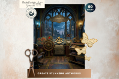 Brass Requiem Steampunk Backdrops for Junk Journals Product Image 7