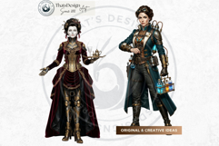 Brass Requiem Steampunk Characters for Junk Journals &amp; POD Product Image 5