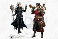 Brass Requiem Steampunk Characters for Junk Journals &amp; POD Product Image 9