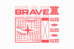 Brave Minimal Urban Typography T-shirt Design Product Image 1