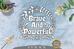 Brave and Powerful Papercut SVG Product Image 1