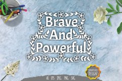 Brave and Powerful Papercut SVG Product Image 1