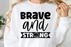 Brave and strong SVG, cancer awareness SVG Product Image 1