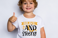 Brave and strong SVG, Childhood Cancer SVG Product Image 1