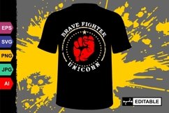 BRAVE FIGHTER UNICORN SVG Product Image 1