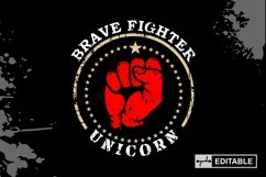 BRAVE FIGHTER UNICORN SVG Product Image 2