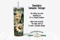 Vintage Butterfly 20oz Tumbler Wrap - Braver Than You Think Product Image 3
