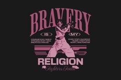 Bravery Urban Streetwear T-shirt Design Product Image 1