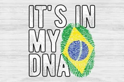 It's in my DNA Brazil Flag Fingerprint PNG Sublimation Product Image 1