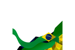 Brazil republic day twibbon banner background concept Product Image 1