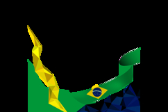 Brazil republic day ribbon banner background isolated Product Image 2