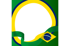 Brazil Republic Day Twibbon Poster Graphic Product Image 1