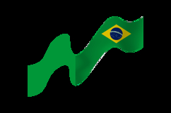 Brazil republik day decoration wave flag clipart Product Image 2