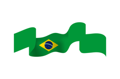 Brazil republik day decoration wave flag design Product Image 1