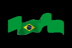 Brazil republik day decoration wave flag design Product Image 2