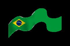 Brazil republik day decoration wave flag graphic Product Image 2