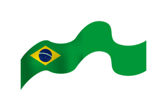 Brazil republik day decoration wave flag graphic Product Image 1
