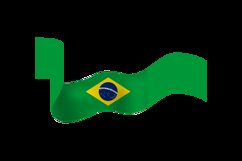 Brazil republik day decoration wave flag isolated Product Image 2