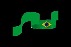 Brazil republik day decoration wave flag vector Product Image 2