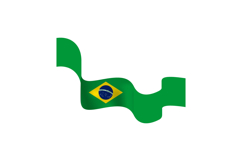 Brazil republic day element wave flag clipart Product Image 1