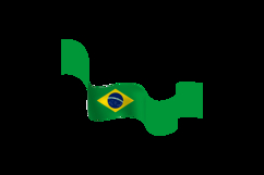 Brazil republic day element wave flag clipart Product Image 2