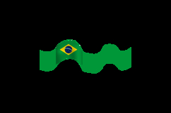 Brazil republic day element wave flag graphic Product Image 2
