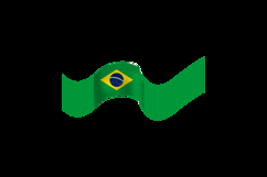 Brazil republic day element wave flag isolated Product Image 2