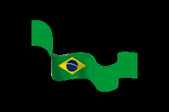 Brazil wave flag element decorative clipart Product Image 2