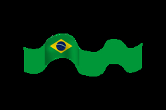Brazil wave flag element decorative graphic Product Image 2