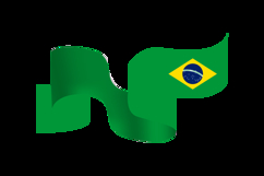 Brazil wave flag sticker element design Product Image 2