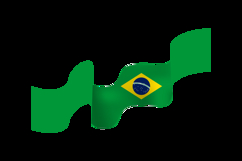 Brazil wave flag sticker element graphic Product Image 2