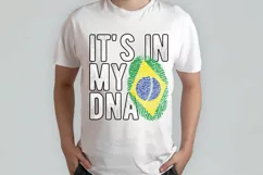 It's in my DNA Brazil Flag Fingerprint PNG Sublimation Product Image 2