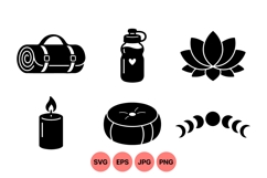 Yoga Meditation Icon For Wellness Design Product Image 1
