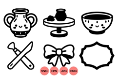 Hand Drawn Pottery And Craft SVG Clipart Product Image 1